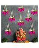 Divyakosh Handmade Lotus Buds Hanging, Pooja Room Decoration Items, Solawood Lotus Hangings for Decoration