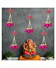 Divyakosh Handmade Lotus Buds Hanging, Pooja Room Decoration Items, Solawood Lotus Hangings for Decoration