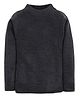 RVK Knit Full Sleeves Solid Stretchable Abstract Printed Skivi Tee - Charcoal