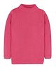 RVK Full Sleeves Solid Stretchable Skivvy Pullover Sweater - Hot Pink