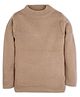 RVK Full Sleeves Solid Stretchable Skivvy Pullover Sweater - Light Camel