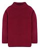 RVK Full Sleeves Solid Stretchable Skivvy Pullover Sweater - Maroon