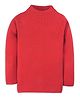 RVK Knit Full Sleeves Solid Stretchable Abstract Printed Skivi Tee- Red