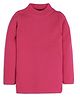 RVK Knit Full Sleeves Solid Stretchable Abstract Printed Skivi Tee - Rose