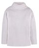 RVK Full Sleeves Ribbed Stretchable Skivvy Pullover Sweater- White