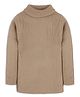 RVK Knit Full Sleeves Ribbed Stretchable Abstract Printed Skivi Tee - Beige