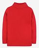 RVK Knit Full Sleeves Ribbed Stretchable Abstract Printed Skivi Tee - Red