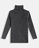 RVK Full Sleeves Solid Stretchable Skivvy Pullover Sweater - Charcoal