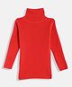 RVK Full Sleeves Solid Stretchable Skivvy Pullover Sweater -Red