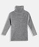 RVK Full Sleeves Solid Stretchable Skivvy Pullover Sweater - Dark Grey