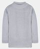 RVK Full Sleeves Solid Stretchable Pullover Skivvy Sweater- Silver