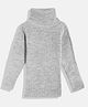 RVK Knit Full Sleeves Ribbed Stretchable Abstract Printed Skivi Tee- Light Grey