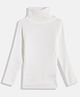 RVK Full Sleeves Ribbed Stretchable Skivvy Pullover Sweater - Off White