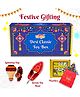Desi Toys Classic Vintage Toys Festival Gift Box (Combo of 3) Wooden Spinning Top Lattu, Steam Toy Boat & Glass Marble Kanche Set |Traditional Handcrafted Indian Fun Collectible Playset for Kids, Children