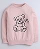 Aww Hunnie Full Sleeves Teddy Bear Printed Sweatshirt - Peach