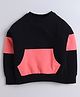 Aww Hunnie Full Sleeves Colour Blocked Sweatshirt - Black