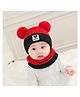 SYGA Knitted Cap With Scarf - Red