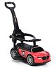 3 in 1 Manual Push Ride on Car with Parent Push Handle - Red