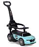 3 in 1 Manual Push Ride on Car with Parent Push Handle - Turquoise
