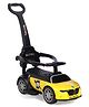 3 in 1 Manual Push Ride on Car with Parent Push Handle - Yellow