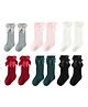 SYGA Set of 6 Cotton Solid Socks - 6 Different Colors
