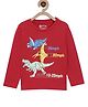 3PIN Cotton Full Sleeves Dinosaur Race Printed Tee - Red