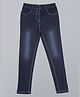 3PIN Cotton Full Length Solid Jeggings - Navy Blue