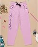 3PIN Cotton Believe In You Text Printed Joggers - Plum