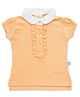 JusCubs Cotton Half Sleeves Solid Polo Tee - Orange