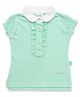 JusCubs Cotton Half Sleeves Solid Polo Tee - Green