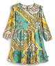 JusCubs Cotton Full Sleeves Floral Printed Dress - Multi Colour