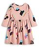 JusCubs Cotton Full Sleeves Abstract Printed Dress - Pink