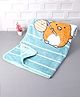 Babyhug Premium Embossed Lightweight Mink Blanket Kitty Print -Light Green