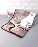 Babyhug Premium Embossed Lightweight Mink Blanket Polar Bear Print - Grey