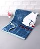 Babyhug Premium Embossed Kightweight Mink Blanket Polar bear Print - Teal Blue