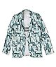 CAVIO Cotton Full Sleeves Alphabets Printed Textured Blazer With Tee - Blue
