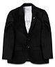 CAVIO Cotton Full Sleeves Solid Blazer With Stones Embellished Tee - Black