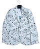 CAVIO Cotton Full Sleeves Leaves Printed Blazer With Tee - Blue
