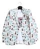 CAVIO Cotton Full Sleeves Abstract Printed Blazer With Tee - Light Green