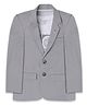 CAVIO Full Sleeves Solid Blazer With Text Printed Tee Set - Grey