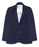 CAVIO Full Sleeves Solid Blazer With Text Printed Tee Set - Navy Blue
