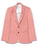 CAVIO Full Sleeves Solid Blazer With Text Printed Tee Set - Pink