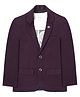 CAVIO Full Sleeves Solid Blazer With Text Printed Tee Set - Violet
