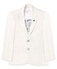 CAVIO Full Sleeves Solid Blazer With Text Printed Tee Set - White