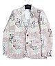 CAVIO Cotton Full Sleeves Alphabets Printed Blazer With Tee - Peach