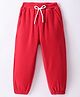 CrayonFlakes Fleece Solid Joggers - Red
