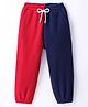 CrayonFlakes Fleece Colour Blocked Joggers - Red