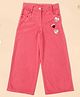 Cutecumber Full Length Sequin Heart Patch Detailed Corduroy Pants - Dusty Pink