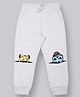 Plum Tree Cotton Animals Printed Joggers - Grey Melange