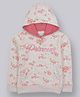Plum Tree Cotton Full Sleeves Floral Printed Hooded Sweatshirt - Peach